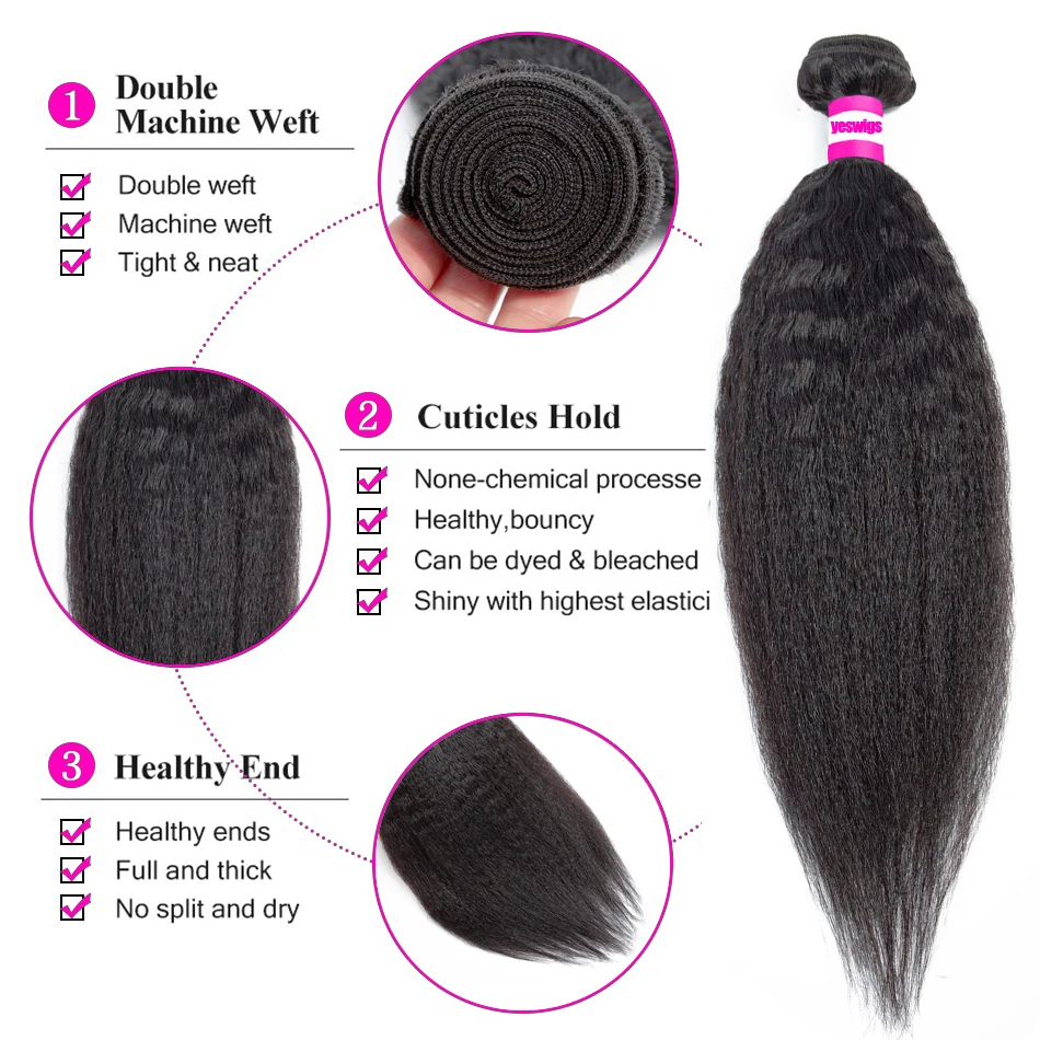 Cheap Yaki Kinky Straight Human Hair Bundles Raw Cambodian 100% Virgin Cuticle Aligned Human Hair Extension Bundles Hair Vendor