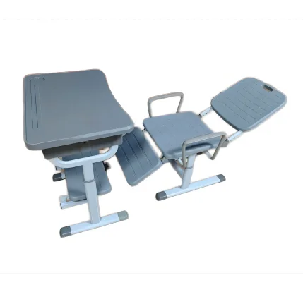 Modern Design Adjustable School Desk with Chair Computer Table and Desk Basket for Home Office Metal School Furniture