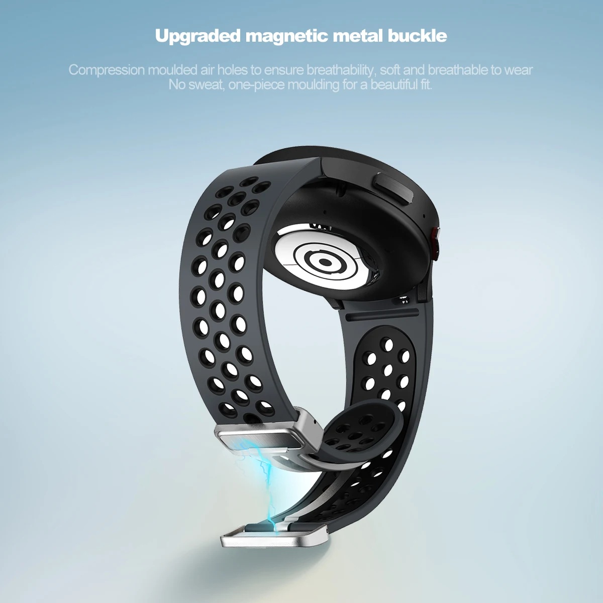 Magnetic Strap For Samsung Galaxy Watch 6 4 classic 47 43 46mm D-Buckle Bracelet for Galaxy watch 5pro 45 40 44mm Silicone Band