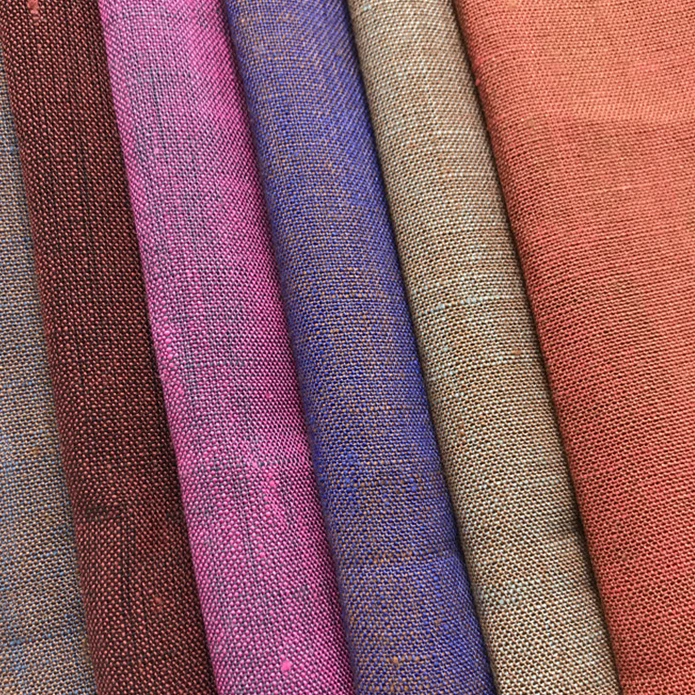 woven technics and 100% linen material high quality japanese yarn dyed linen fabric