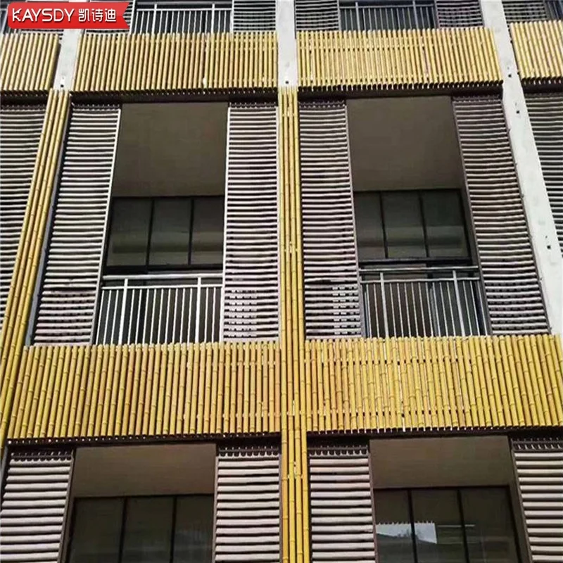 Facade Wall Decorative Materials  3D Curtain Wall Panel Interior Exterior Aluminum Strip Baffle Wall Panel for warehouse home