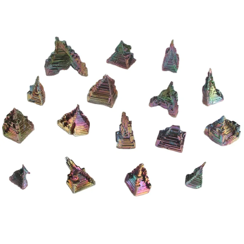 Manufacturer Price Natural Rainbow Bismuth ore Ornaments single crystal