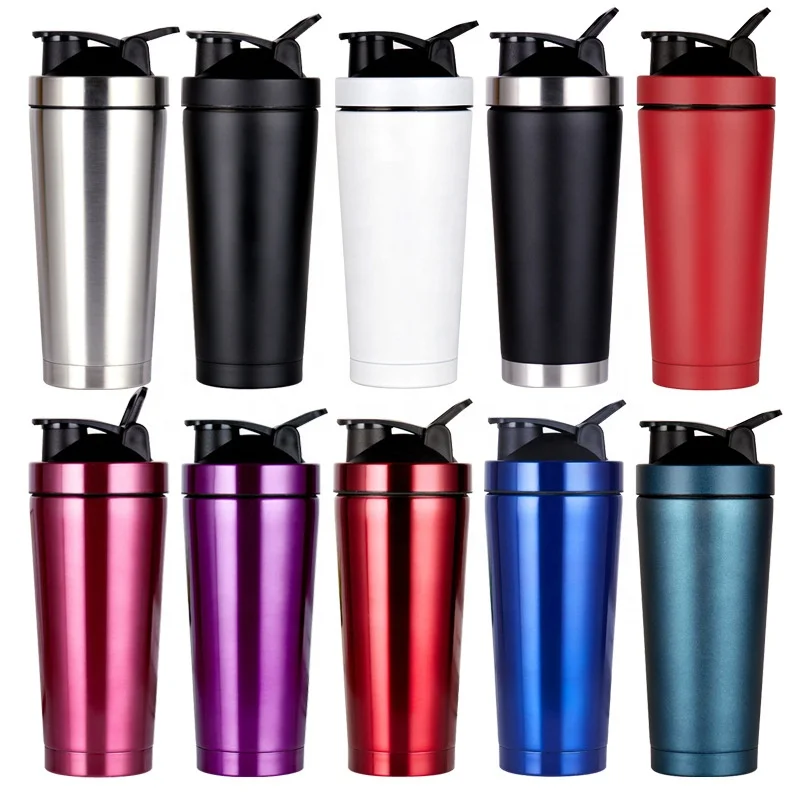 2023 Chinese supplier 750ml stainless steel shakers disposable shaker bottle gym protein shaker flask