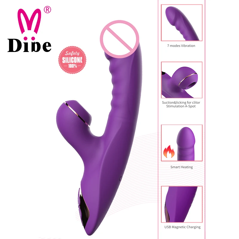 
Dual Powerful Adult Products Sexy Rabbit Vibrator 7 Modes Vibrations Sucking Female Vibes for Partner Game Masturbation tools 