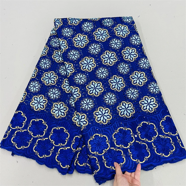 Yipin Latest Swiss Lace Fabric Switzerland Brode 100% Cotton Tissus Swiss Voile Lace