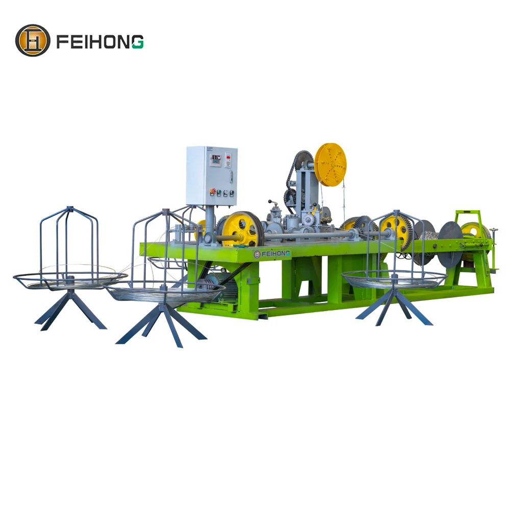 High quality steel wire mesh barbed wire making machine