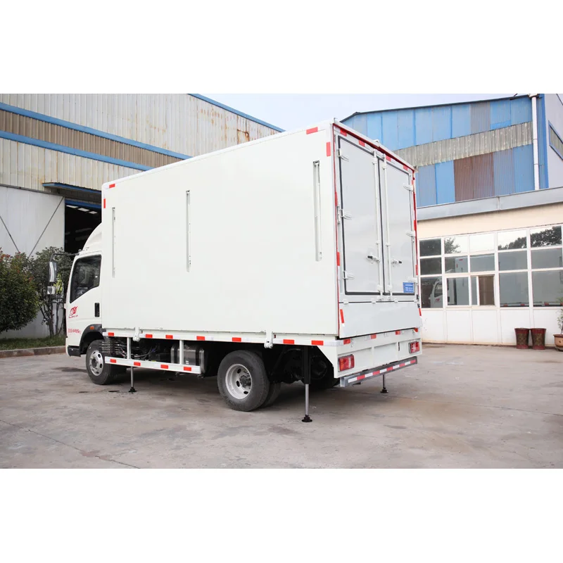High Quality Waterproof LED display truck small mobile advertising van,mobile stages with hydraulic system for sale