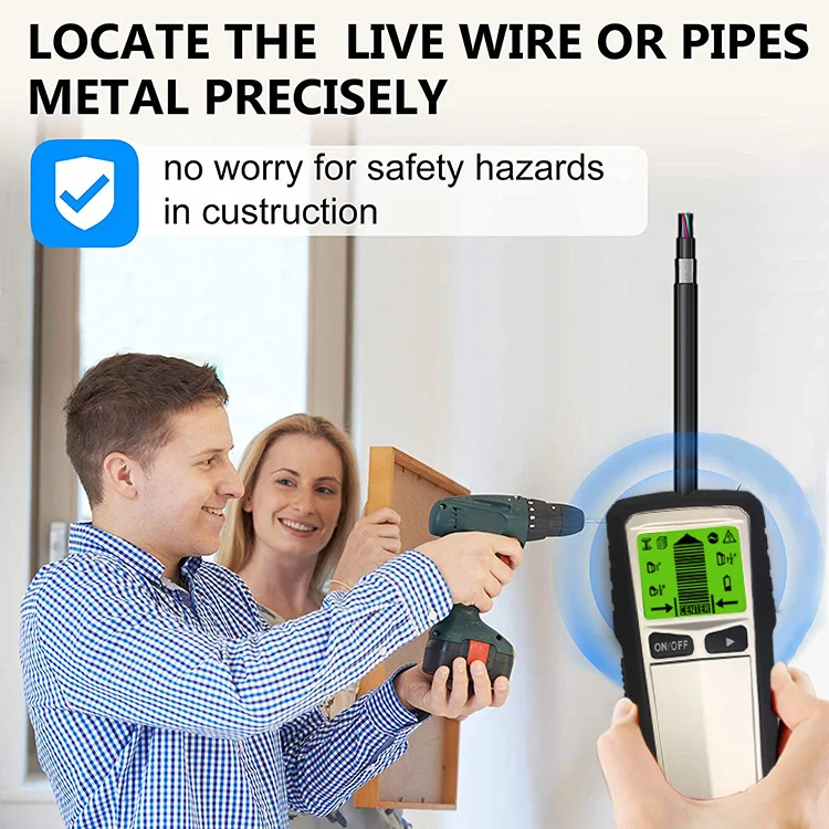  Metal Rebar Wood Live Wire Stud Center Finder Wall Detector LCD Screen wall scanner