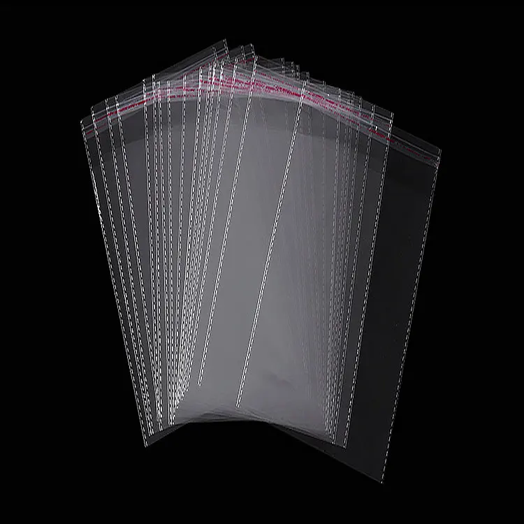 Resealable Transparent Cello Bag Large Self Sealing Plastic Poly OPP Cellophane Bag With Custom Printing Logo