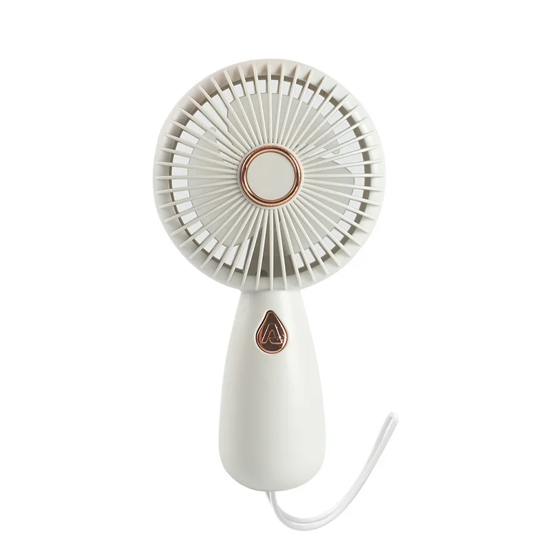 Factory wholesale 2024 new outdoor simple with lanyard colorful flower USB charging portable handheld small fan