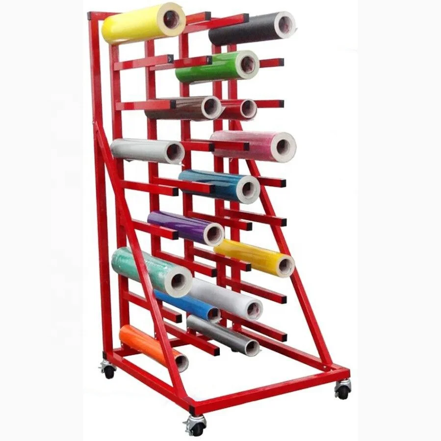 5FT Length Vinyl Rolling Industrial Display Stands , Heavy - Duty Display Stand