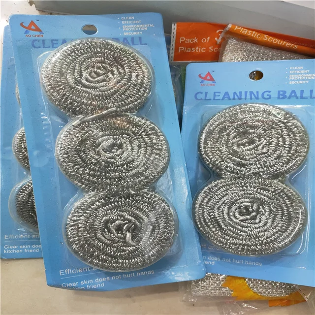 stainless steel flat scourer ,kitchen steel scourer from manufacturer