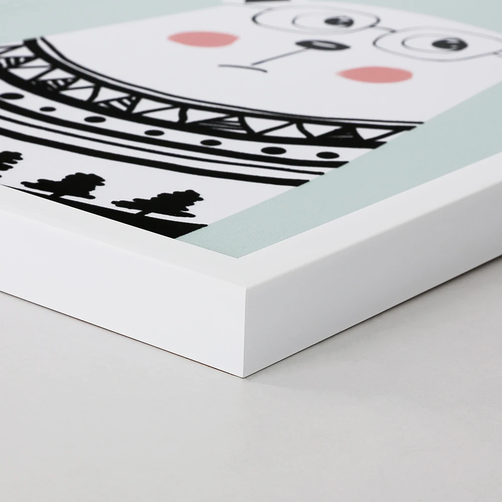 Wall framed pictures cute bear painting for baby room wall decor art