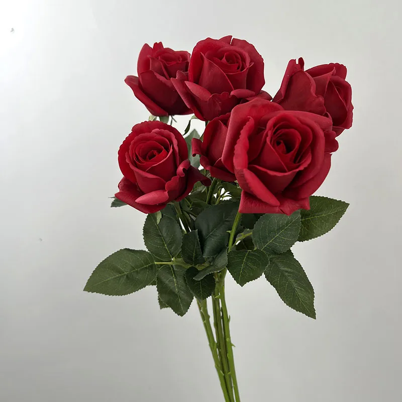 M256 Wholesale Wedding Artificial Rose Real Touch Silk Roses Moisturizer Artificial Real Touch Roses
