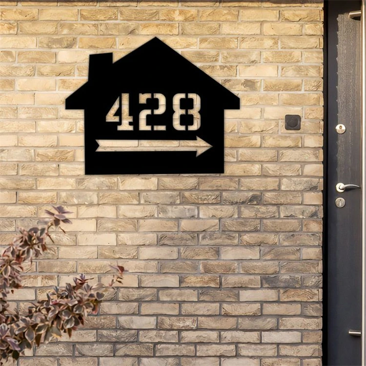 Fashionable LED-Lit Acrylic House Sign Personalized Laser-Cut Numbers for Door or Hotel Application