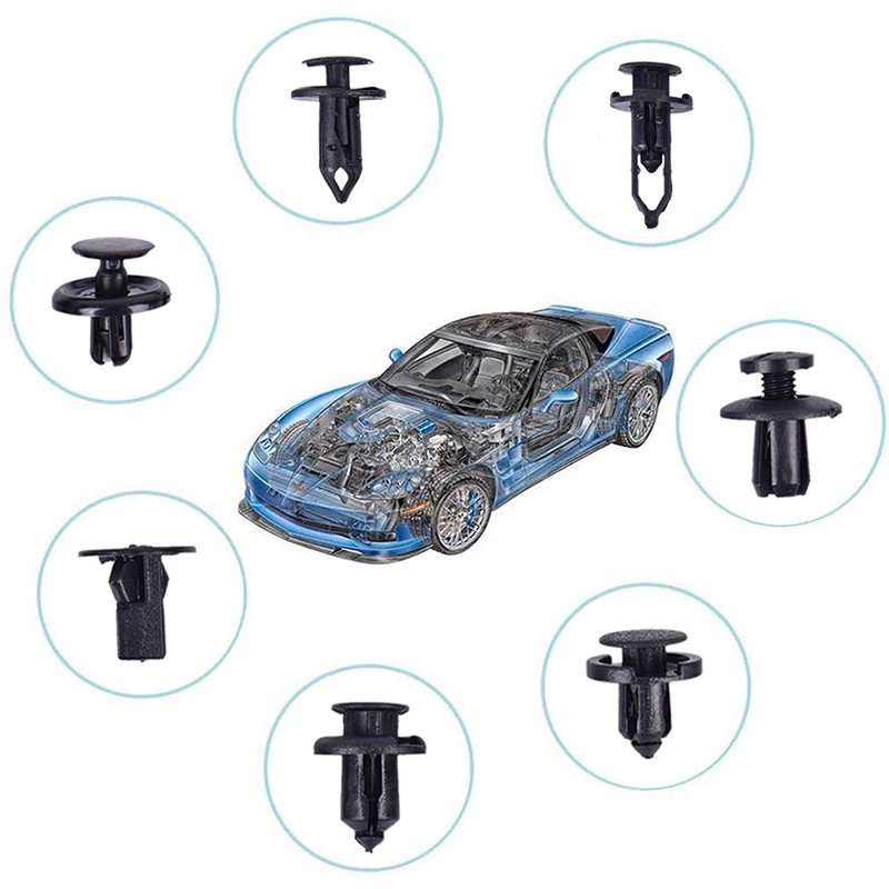 723 шт. автомобиль Push фиксатор зажимы для галстуков и авто крепежа ассортимент самых популярных размеров нейлон бамперное крыло заклепки бампер комплект