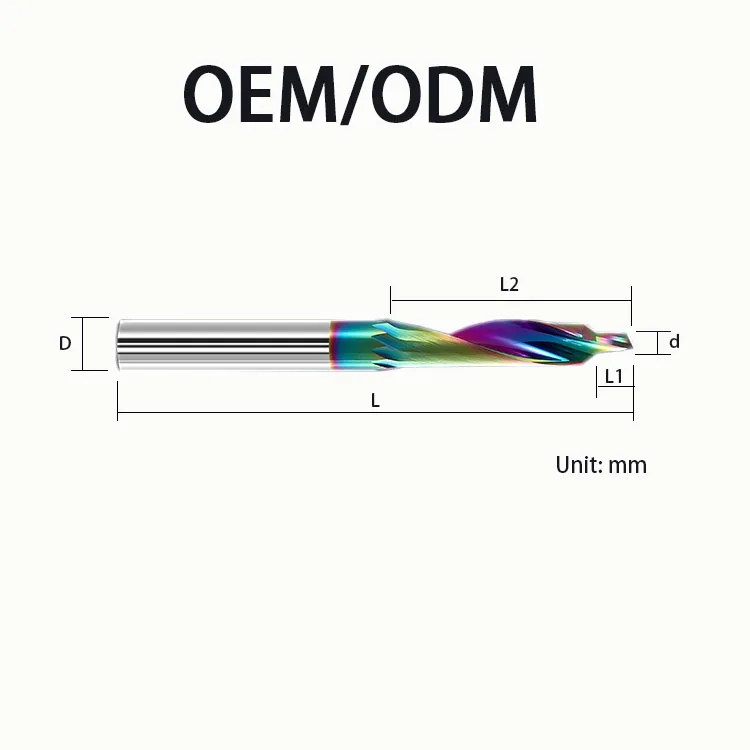 JC hot sale Top quality Milling Cutter Super Coated Single Flute End Mill for Aluminum Door Window router bit