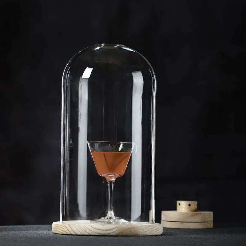 Smoker Kit Smoke Infuser Cloche Acrylic Glass Food Smoking Dome Smoke Cover for Meat, Whiskey