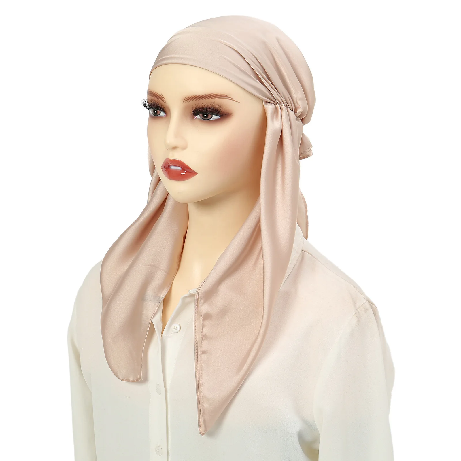 HZM-23424 Pre Tied Chemo Bonnet Head Scarf Beanie Skull Cover Cap for Women
