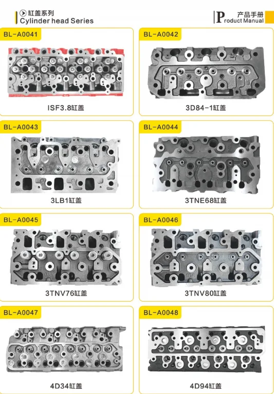 Factory 4M50 Cylinder Head Assembly for excavator Engine parts Cat Hitachi Doosan Mitsubishi Hyundai 6D102 C7 C9 V3300 320C 6wg1