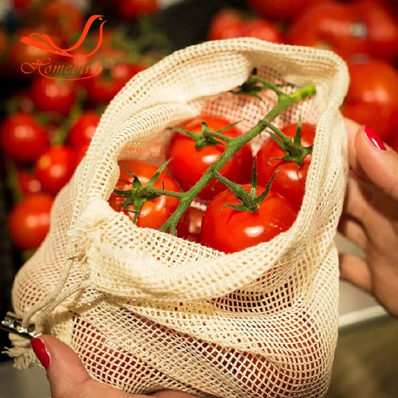  Cheap Large Reusable Organic Cotton Tote Mesh Shopping String Net bag For Vegetables And