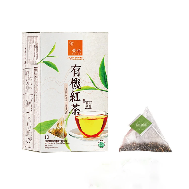 Premium Quality Certified Organic Black Tea in Corn Fiber Tea Bag