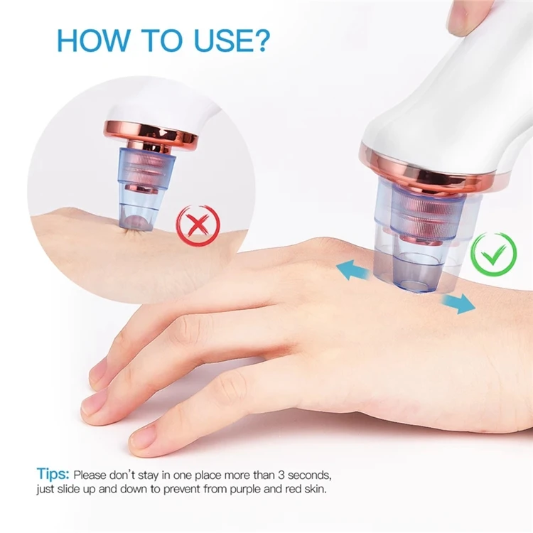 Microcrystalline Liposuction Vacuum Blackhead Remover Apparatus Electric Artifact Facial Beauty Pore Cleaner