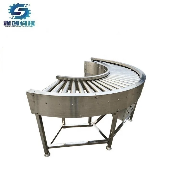 Medium duty powered chain driven live roller conveyor, warehouse motorized driven roller conveyor system