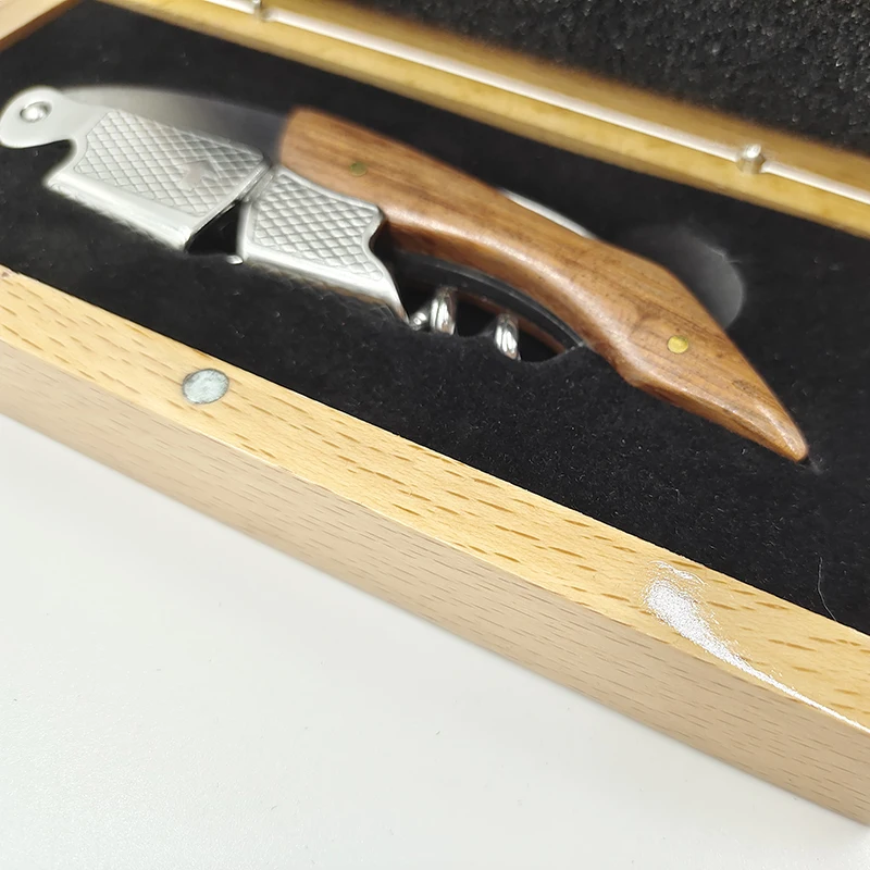 Newest Design Custom Wood Box Wooden Red Wine Corkscrew