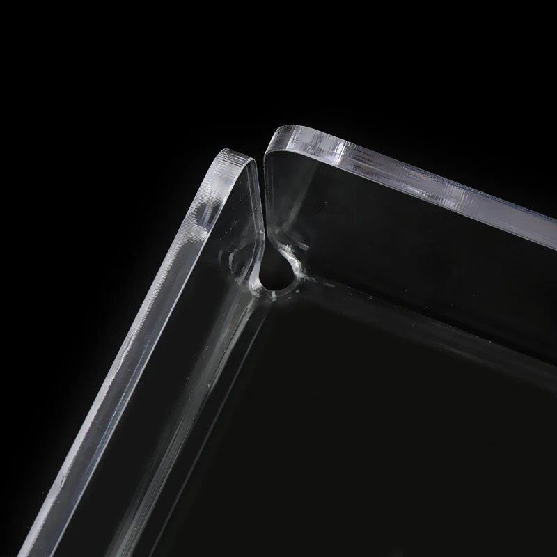 Rectangle Acrylic Serving Tray Clear Storage Tray With Gold Handles