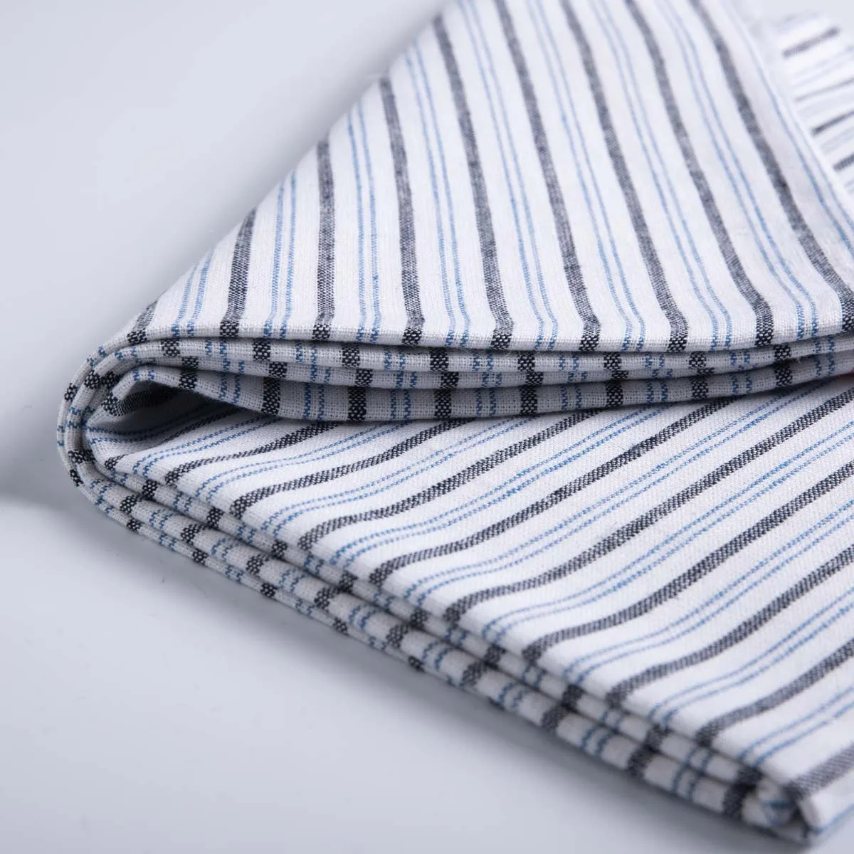 Designer design blue white plaid fabric rayon and linen fabric