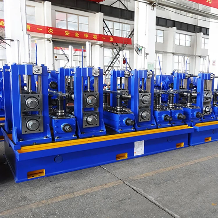 Nanyang high frequency high precision API galvanized pipe making machinery erw tube mill line
