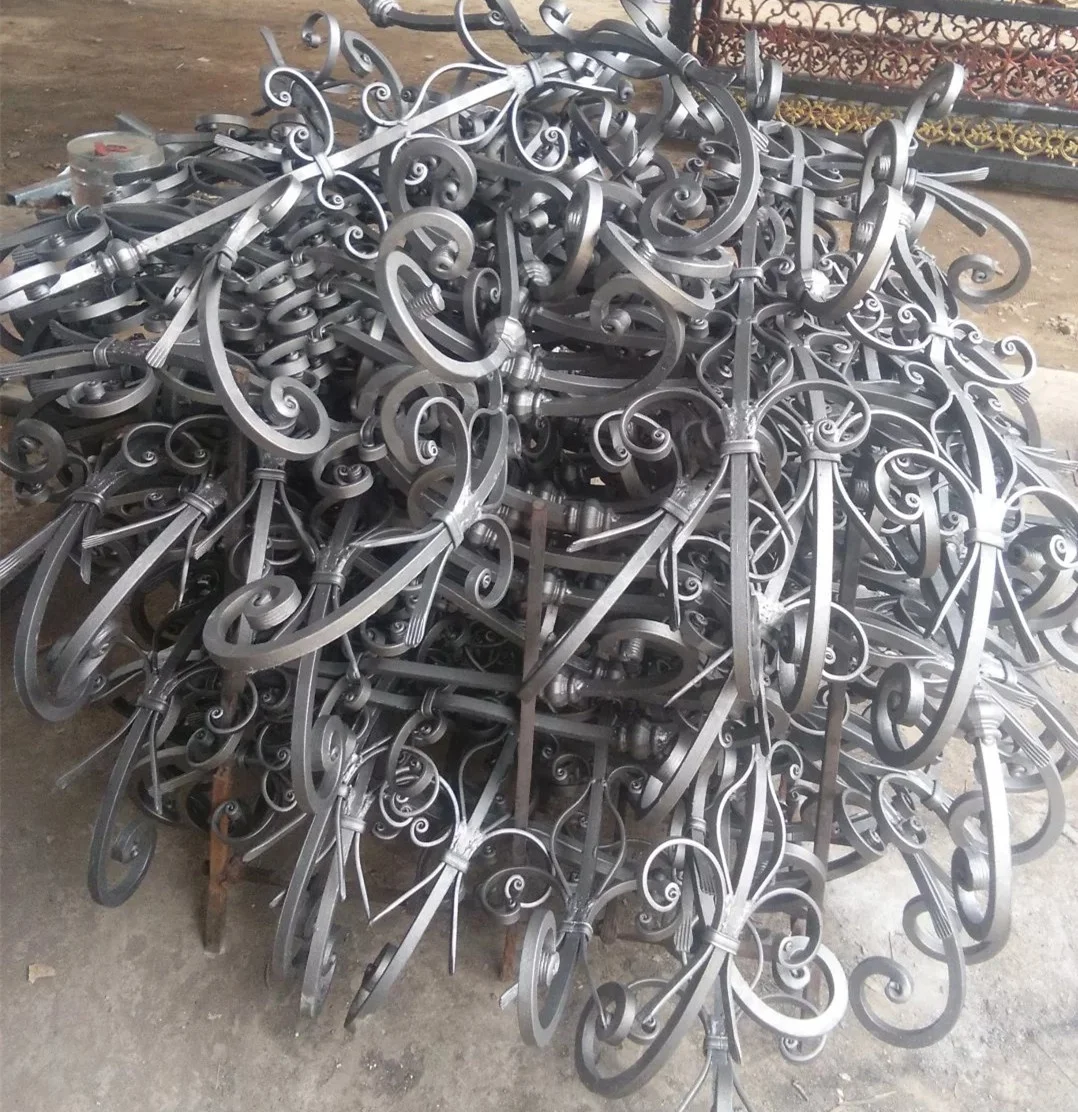 Wrought Iron Balcony Railing Decorative Iron Curved Baluster
