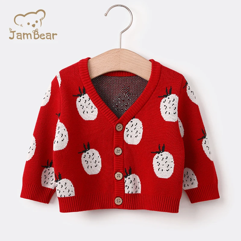 Детский свитер JamBear Осеннее Новое Детское пальто вязаный детский хлопковый кардиган Топ