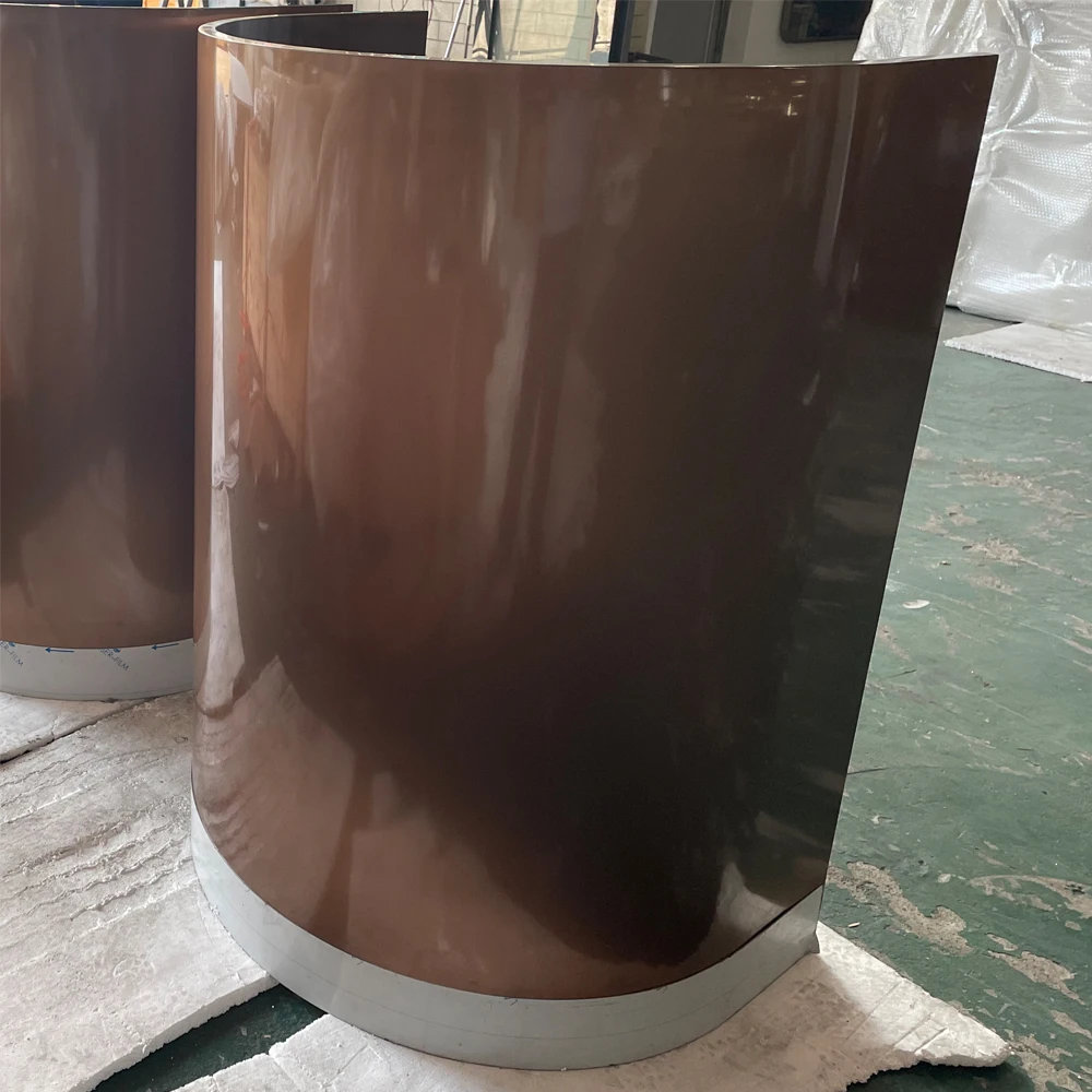 Customized Decorative Metal Furniture Stainless Steel Reception Desk Chair For Lobby Room Interior Exterior