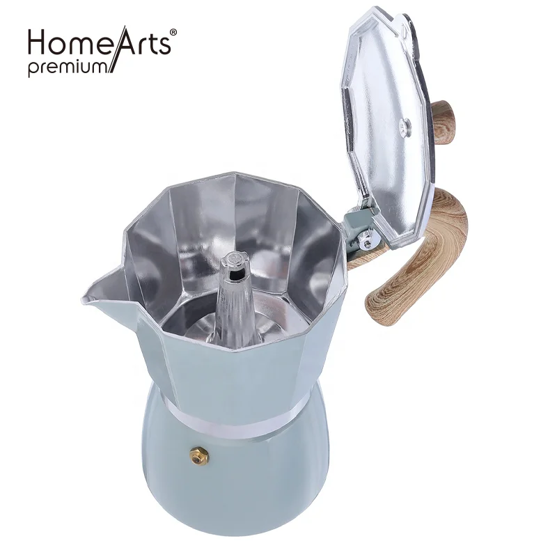 3cups ,6cups,9cups Aluminum Express Moka Pot, Coffee Pot Kettle Coffee Machine for Home Office Coffee Shop Use