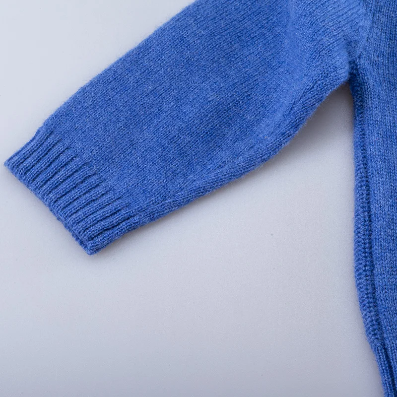 Baby Boys sweater designs cashmere baby blue Color Hooded Knitted sweater with Animal Ears