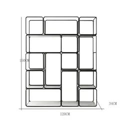 Living room shelf partition luxury Nordic bookshelf entrance floor storage storage rack modern bookshelf