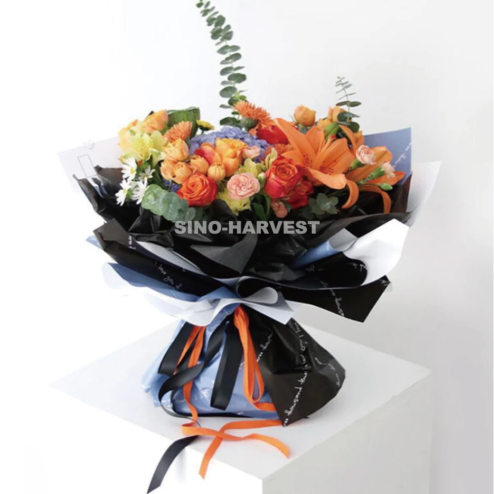 High Quality Flower Wrapping Paper Fashion Korea Paper Style Floral Bouquet Ou Ya Gift Wrapping Paper