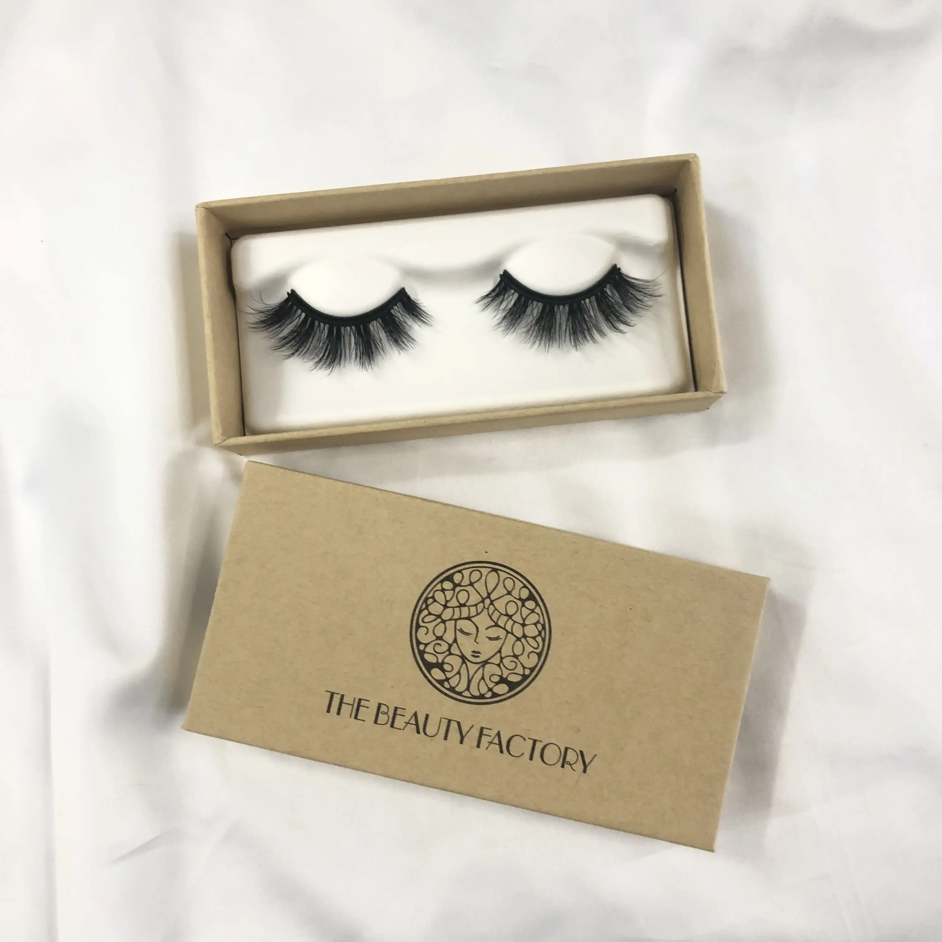 Eco Friendly biodegradable quare 3d mink bio-based lashes Kraft paper box packaging 100% VEGAN Plant Fiber Synthetic