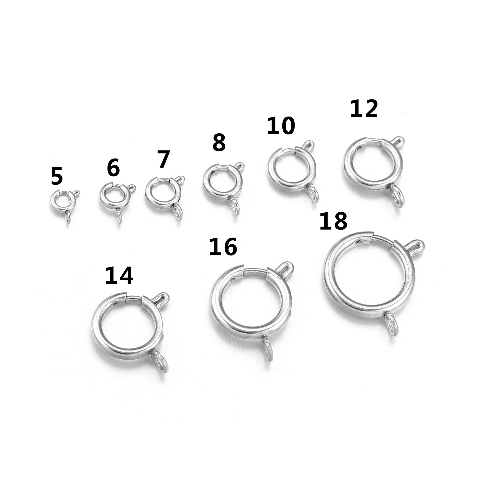 GP Stainless Steel spring ring clasps Vacuum Plating for permanent jewelry chains making Bracelet Necklace spring ring clasp