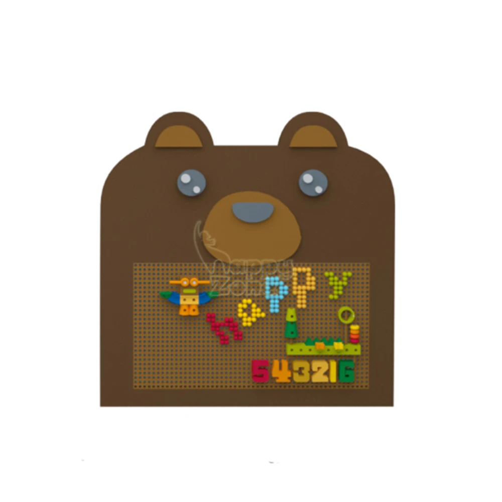 Customized Creative Educational Interactive Wooden Domino Play Puzzles Wall mounted DIY Wall Play Panels