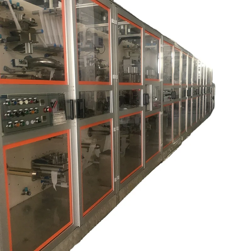 Полностью автоматический полуавтоматический сервопривод, высокоскоростная китайская линия по производству гигиенических прокладок