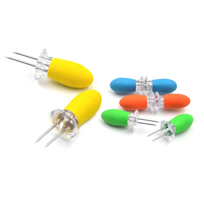 Factory Direct 8 Pack Corn on The Cob Holders,Sweetcorn Double Fork Corn Skewers BBQ Stainless Steel Corn Holders Set