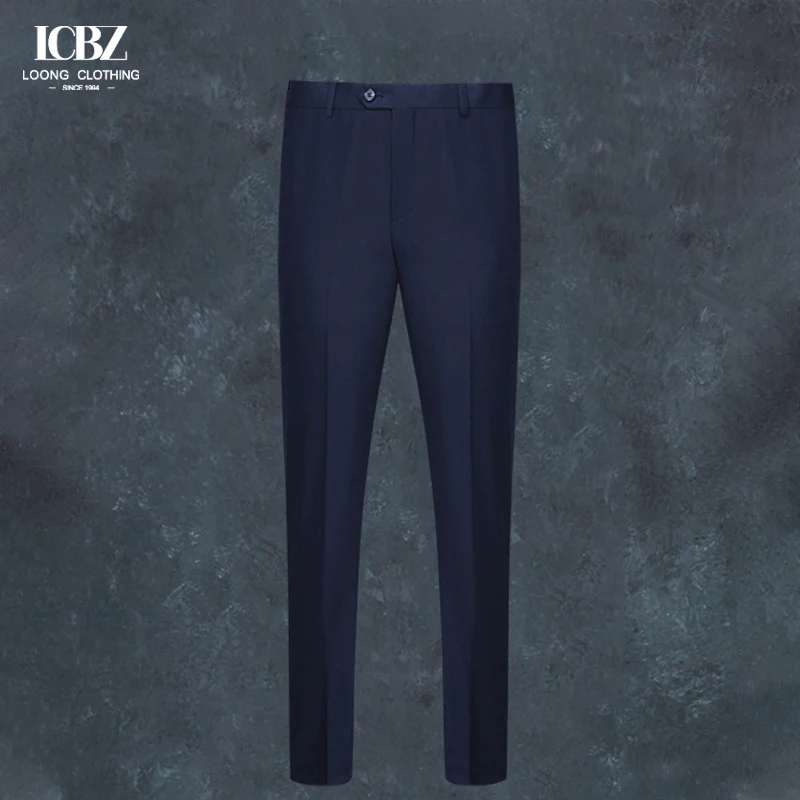 Fashion Stylish Trousers Bespoke Custom Pants Fabric Italy Solid Color 100% Wool Blend Made to Measure Mens Business Suit Pant