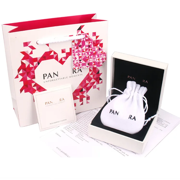 
wholesale good quality custom logo charm jewelry box for Pandora Jewelry 