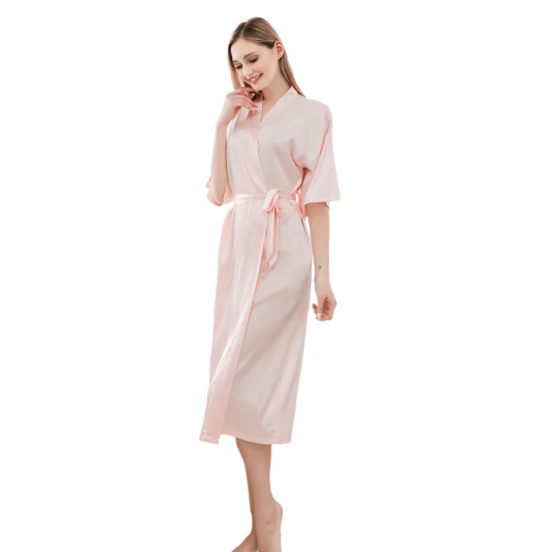 Wholesale Silk Satin Bathrobe Spa Robe massage robe