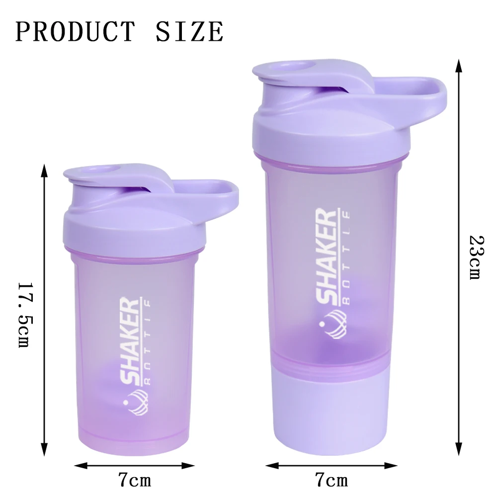 B30-0082 Wholesale Custom Logo 500ML High Capacity Gym Fitness Sport Water Bottle Plastic Cup Protein Shaker Bottle With Scale