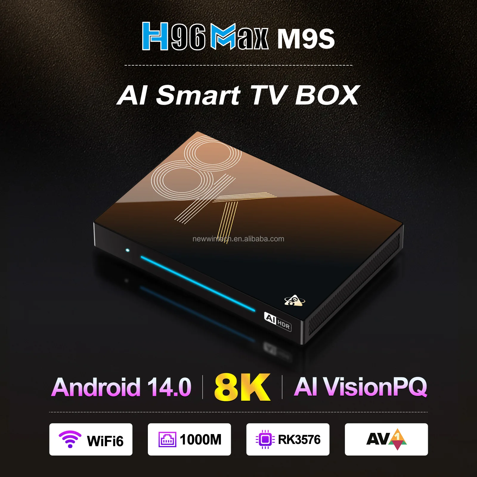 Мощная ТВ-приставка на Android H96MAX M9S ОЗУ 8 ГБ ПЗУ 128 ПДУ 14 8K 4K Rockchip Восьмиядерный 5 г
