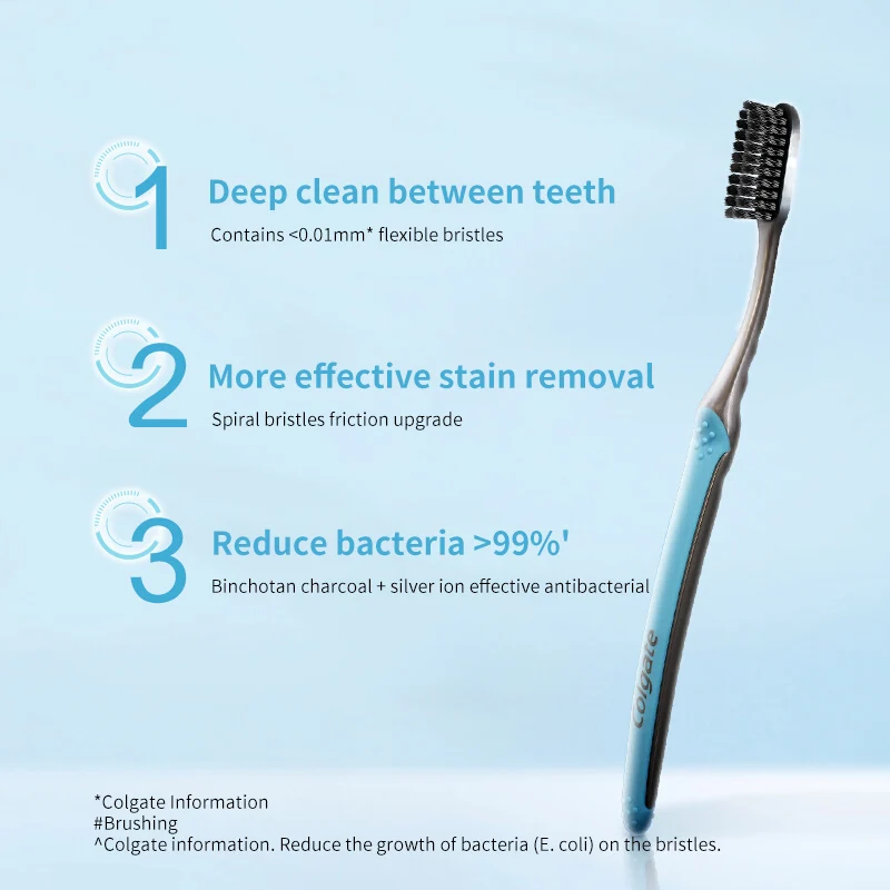 
colgate eco friendly black charcoal toothbrush manufacturing,antibacterial and whitening,take samples,5 Count (Pack of 1) 